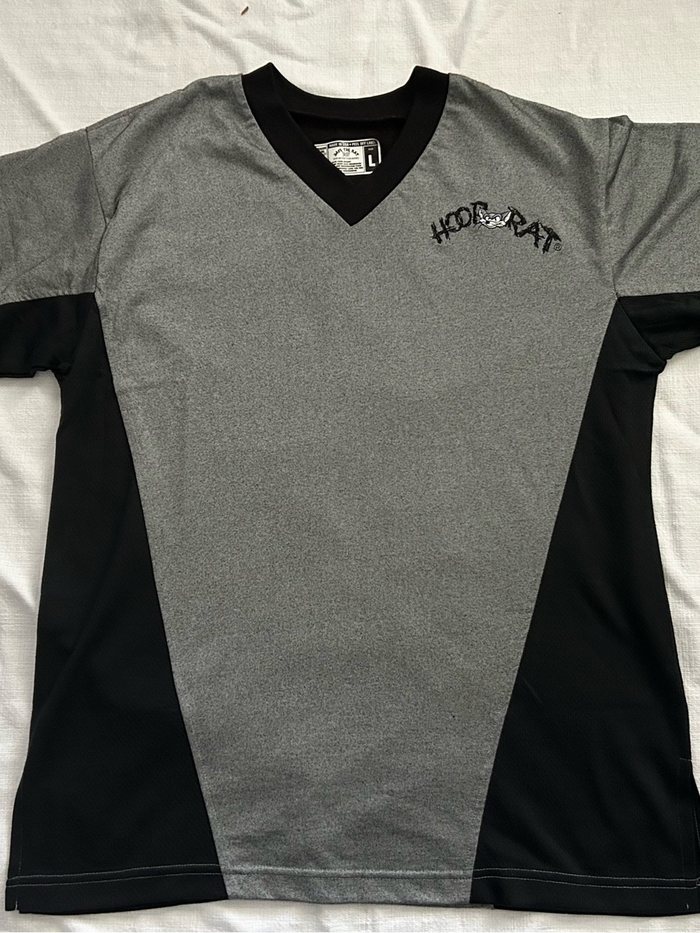 NWT Vintage 90s Hoop Rat Basketball Jersey Shirt V-Neck Colorblock